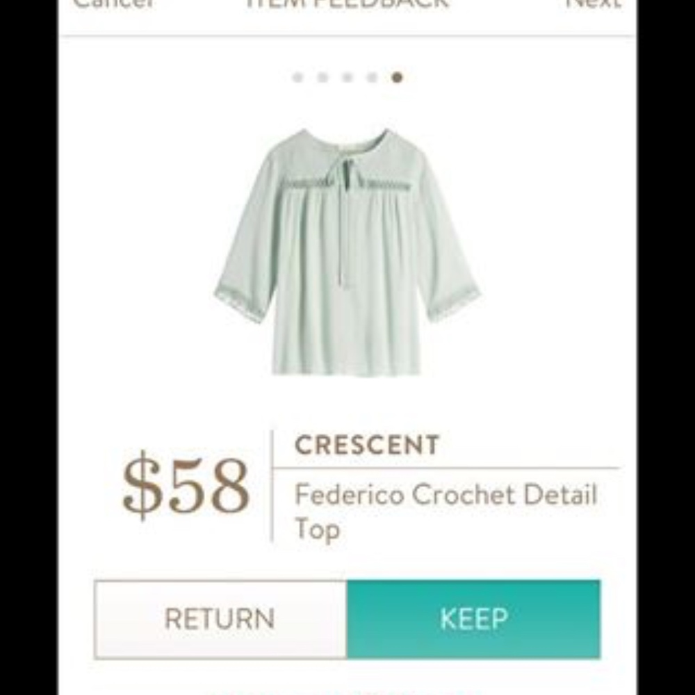 Stitch Fix Crescent mint top